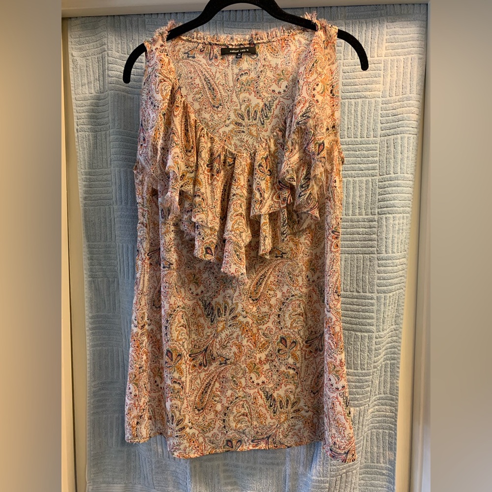 NAKED ZEBRA WOMENS TOP SIZE M
